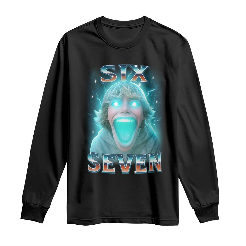 Funny Six Seven The Mason 67 Kid Gen Alpha Meme Long Sleeve Shirt - Wonder Print Shop