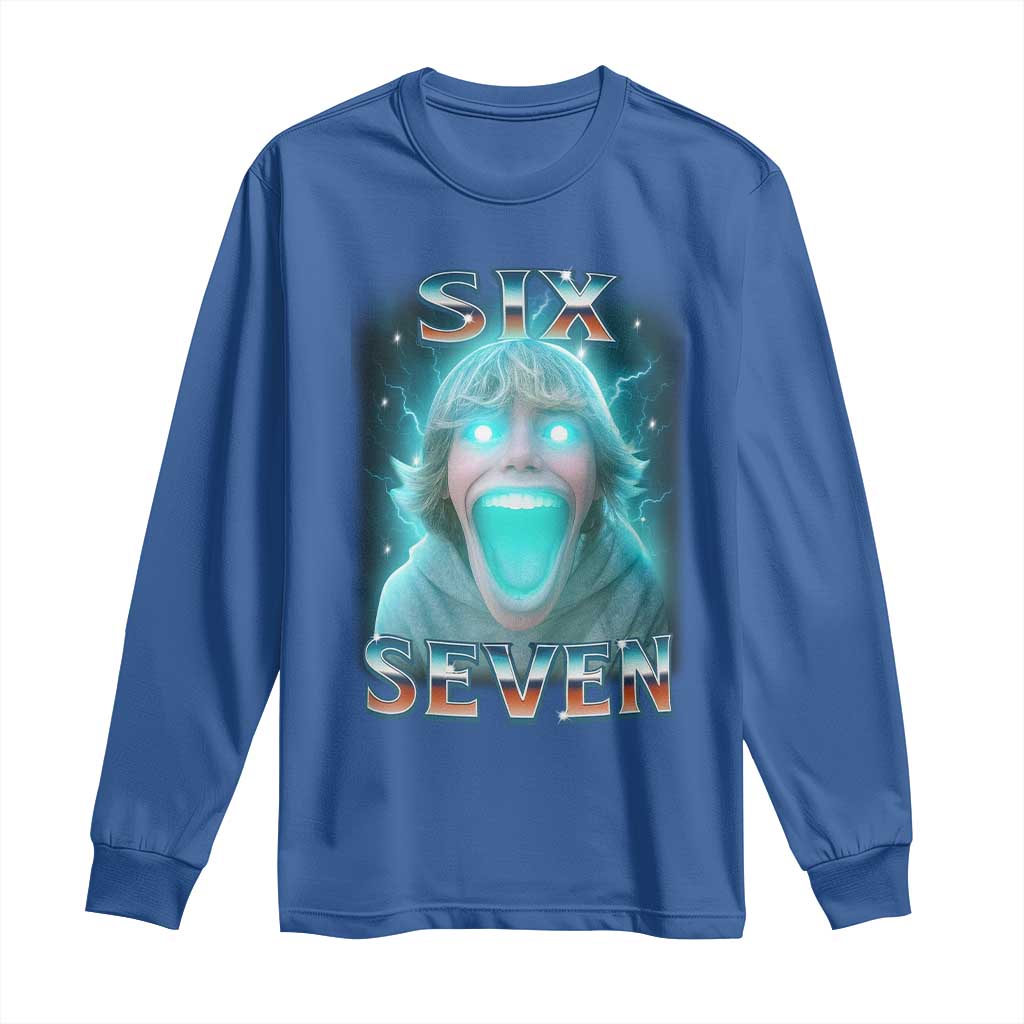Funny Six Seven The Mason 67 Kid Gen Alpha Meme Long Sleeve Shirt - Wonder Print Shop