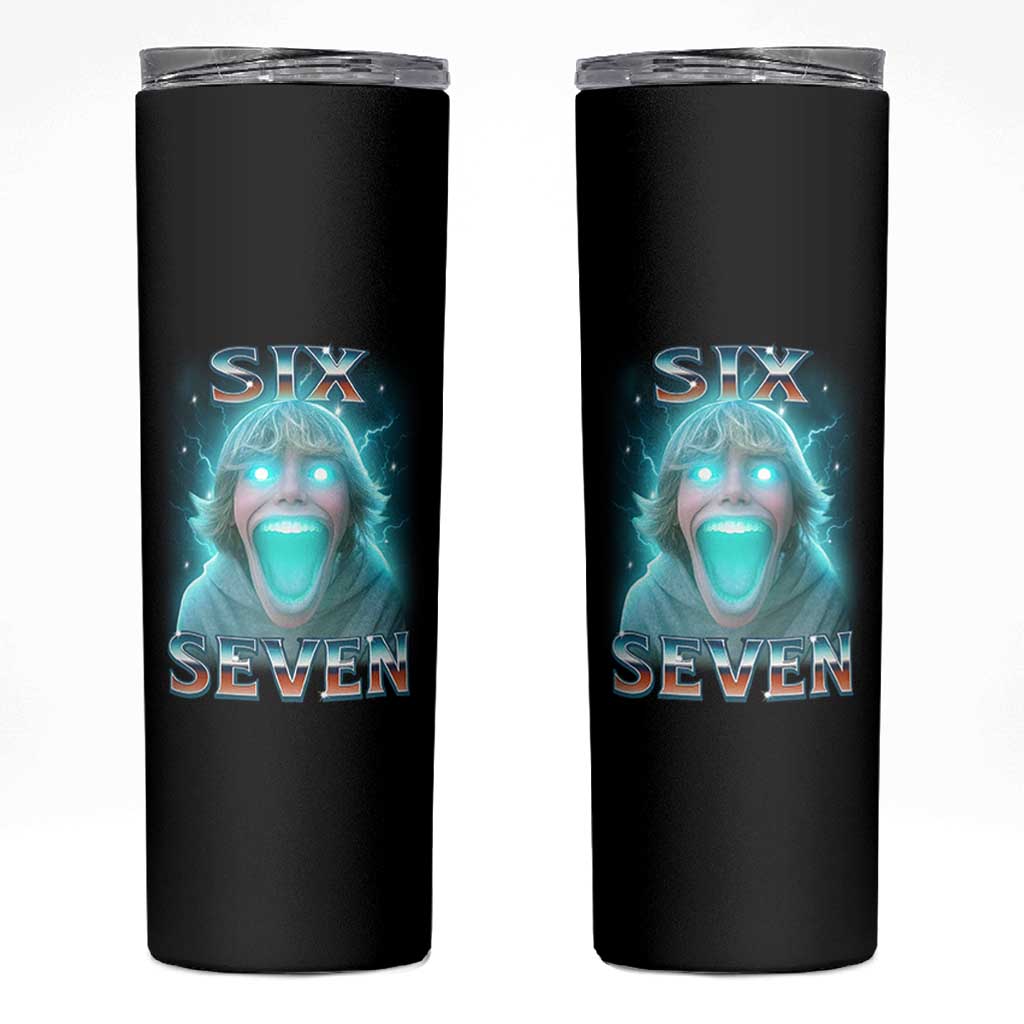 Funny Six Seven The Mason 67 Kid Gen Alpha Meme Skinny Tumbler - Wonder Print Shop