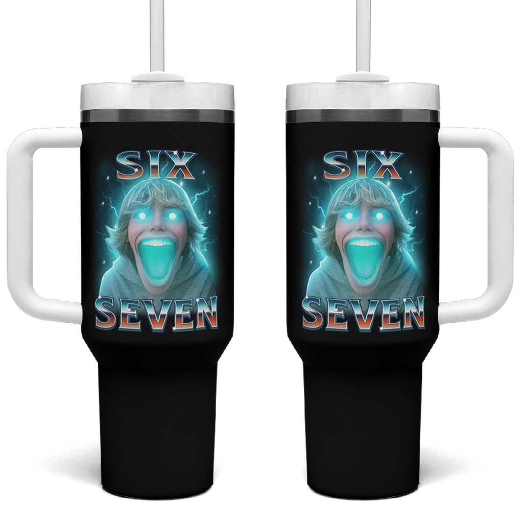 Funny Six Seven The Mason 67 Kid Gen Alpha Meme Tumbler With Handle - Wonder Print Shop