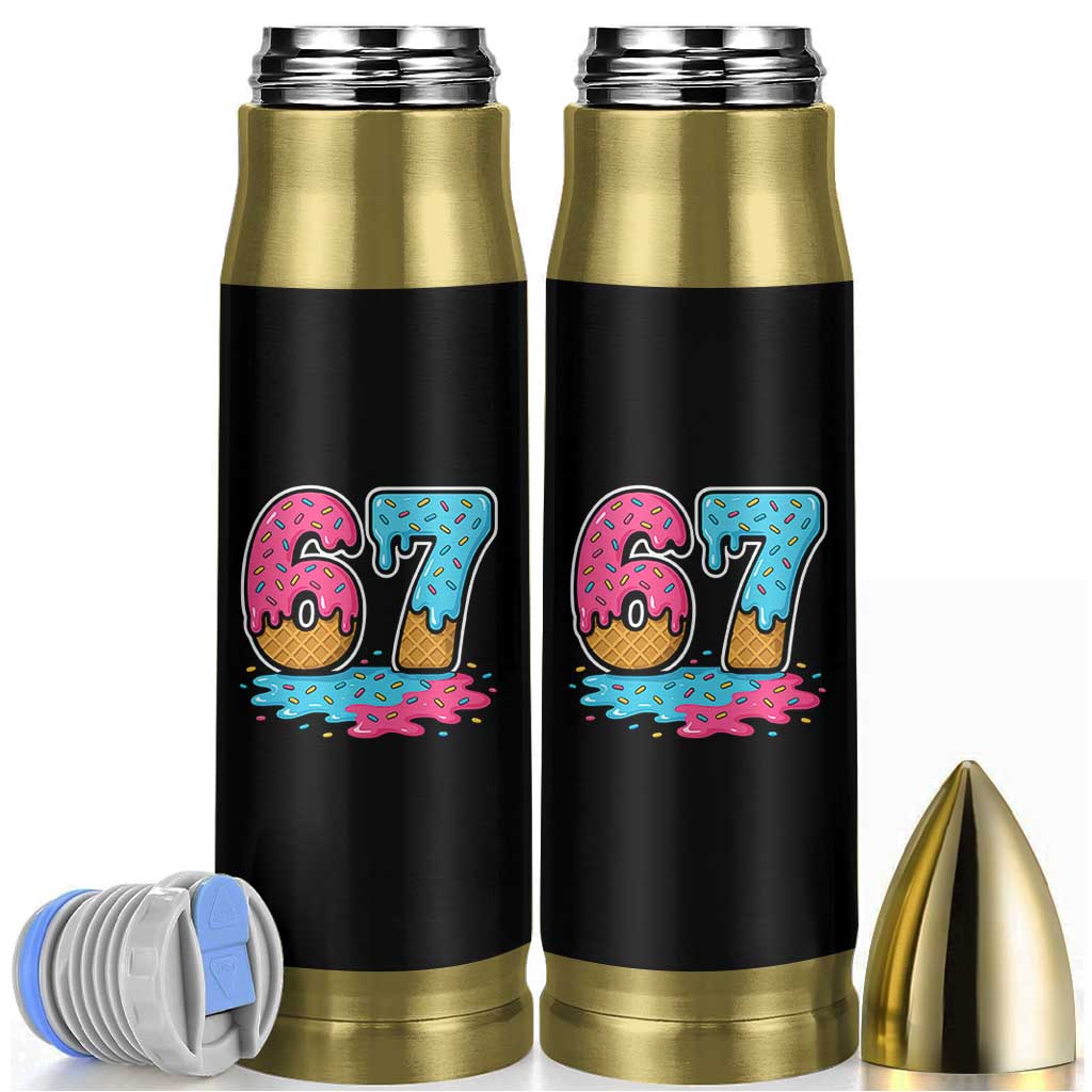 Funny 67 Ice Cream Drip Meme Six Seven Gen Alpha Slang Bullet Tumbler - Wonder Print Shop