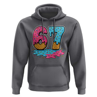Funny 67 Ice Cream Drip Meme Six Seven Gen Alpha Slang Hoodie - Wonder Print Shop