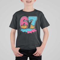 Funny 67 Ice Cream Drip Meme Six Seven Gen Alpha Slang T Shirt For Kid - Wonder Print Shop