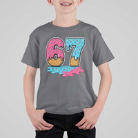 Funny 67 Ice Cream Drip Meme Six Seven Gen Alpha Slang T Shirt For Kid - Wonder Print Shop