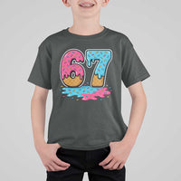 Funny 67 Ice Cream Drip Meme Six Seven Gen Alpha Slang T Shirt For Kid - Wonder Print Shop