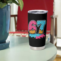 Funny 67 Ice Cream Drip Meme Six Seven Gen Alpha Slang Tumbler Cup - Wonder Print Shop
