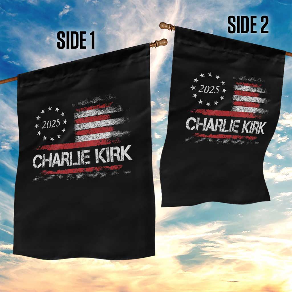 Charlie Kirk 2025 Garden Flag Freedom Vintage American Flag - Wonder Print Shop