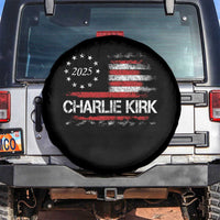 Charlie Kirk 2025 Spare Tire Cover Freedom Vintage American Flag - Wonder Print Shop