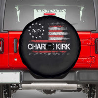 Charlie Kirk 2025 Spare Tire Cover Freedom Vintage American Flag - Wonder Print Shop