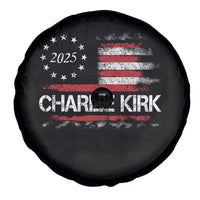 Charlie Kirk 2025 Spare Tire Cover Freedom Vintage American Flag - Wonder Print Shop