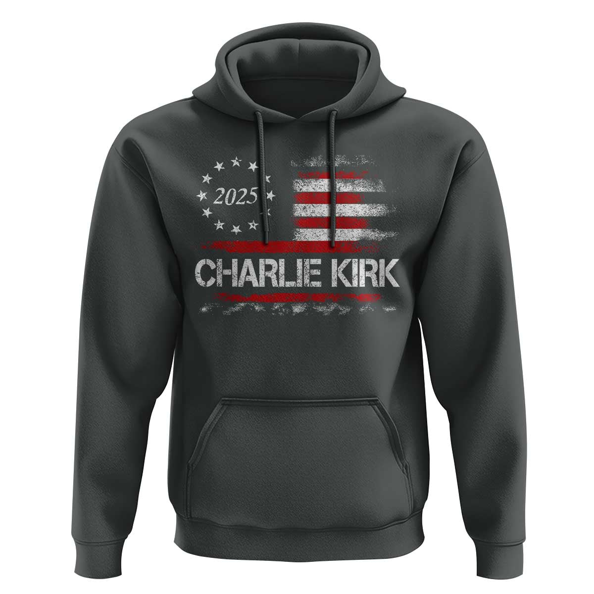 Charlie Kirk 2025 Hoodie Freedom Vintage American Flag - Wonder Print Shop