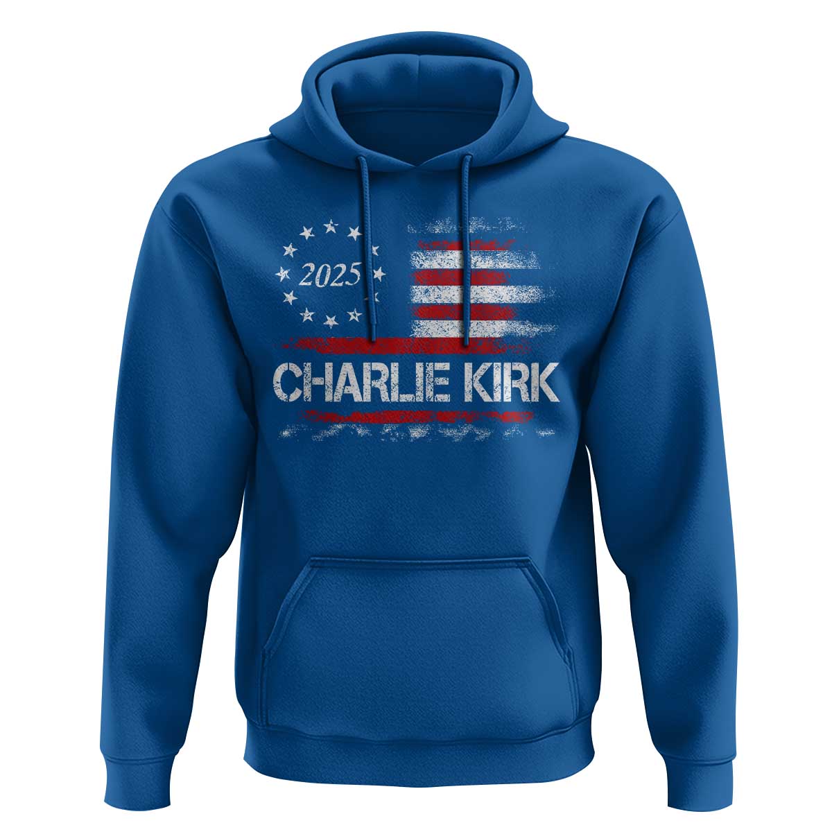 Charlie Kirk 2025 Hoodie Freedom Vintage American Flag - Wonder Print Shop