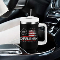 Charlie Kirk 2025 Tumbler With Handle Freedom Vintage American Flag - Wonder Print Shop