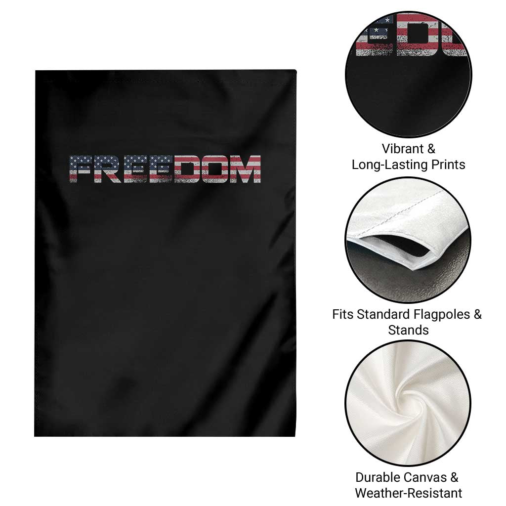 Freedom Patriotic Motivational Quote American Flag Garden Flag - Wonder Print Shop