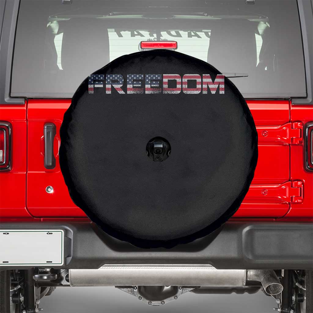 Freedom Patriotic Motivational Quote American Flag Spare Tire Cover - Wonder Print Shop