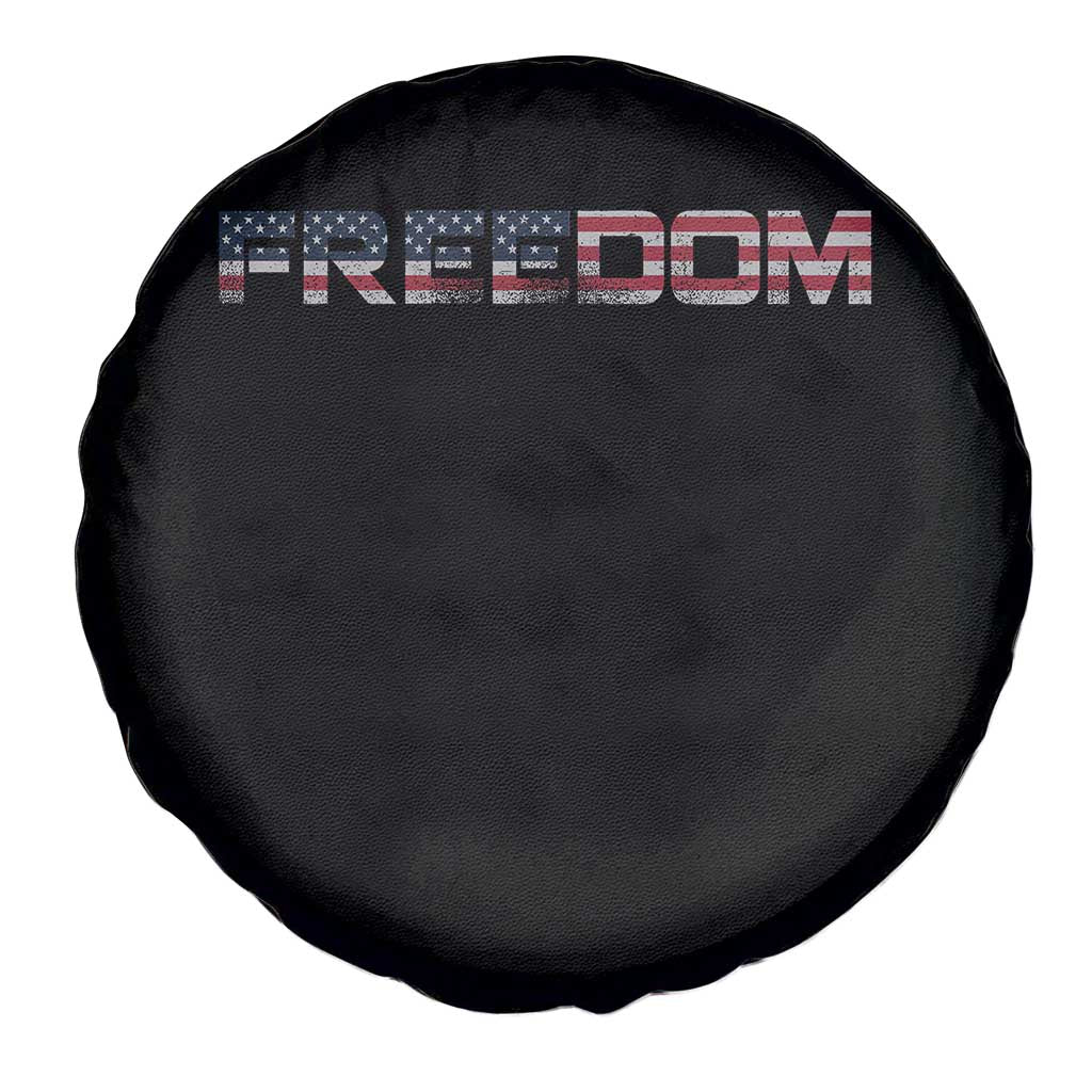 Freedom Patriotic Motivational Quote American Flag Spare Tire Cover - Wonder Print Shop