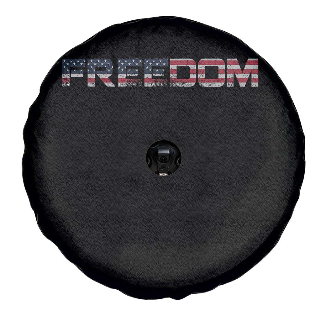 Freedom Patriotic Motivational Quote American Flag Spare Tire Cover - Wonder Print Shop