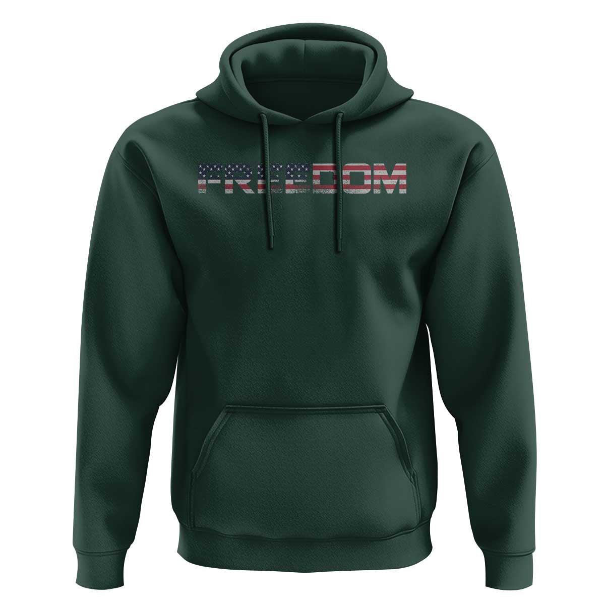 Freedom Patriotic Motivational Quote American Flag Hoodie - Wonder Print Shop