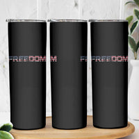 Freedom Patriotic Motivational Quote American Flag Skinny Tumbler - Wonder Print Shop