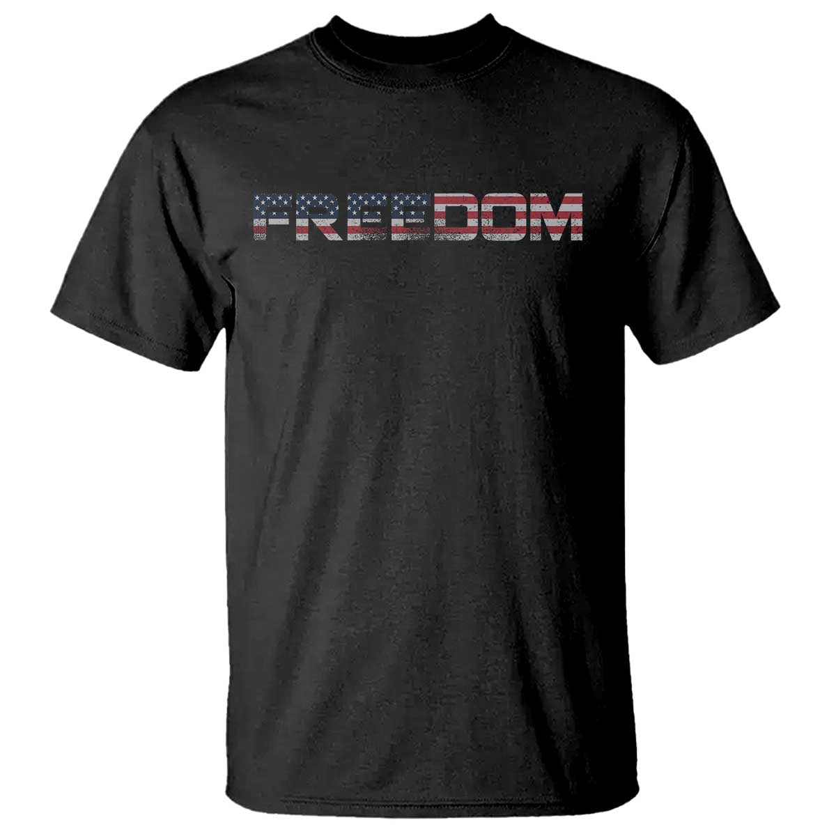 Freedom Patriotic Motivational Quote American Flag T Shirt - Wonder Print Shop