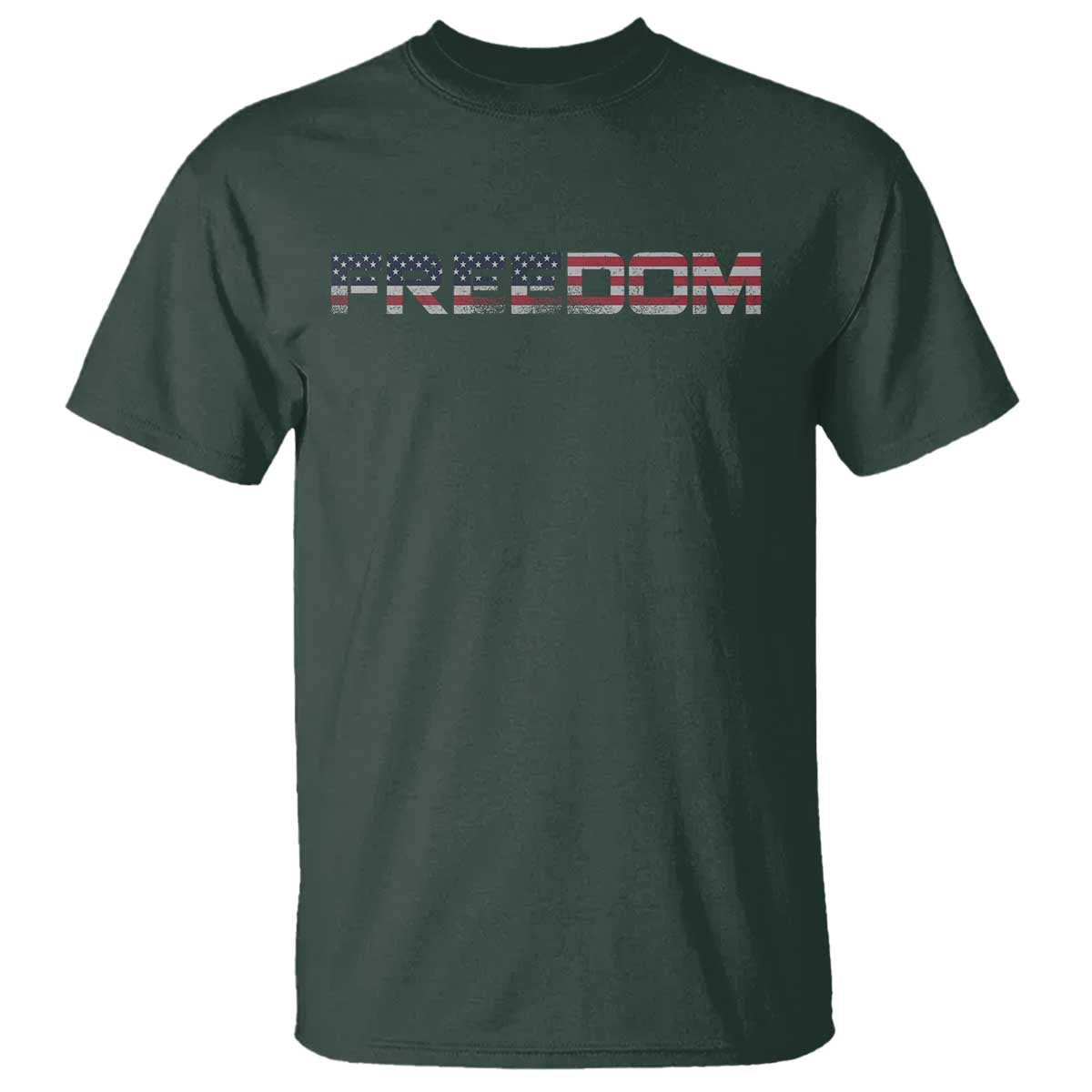 Freedom Patriotic Motivational Quote American Flag T Shirt - Wonder Print Shop