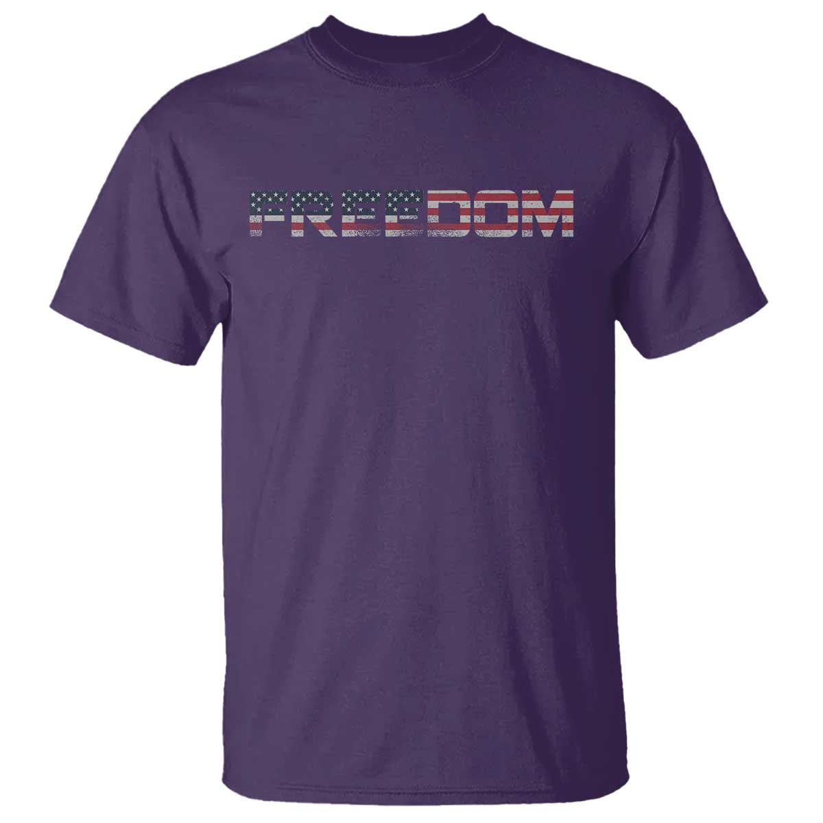 Freedom Patriotic Motivational Quote American Flag T Shirt - Wonder Print Shop