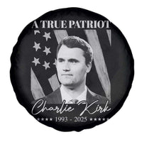 A True Patriot Charlie Kirk Spare Tire Cover Vintage American Flag - Wonder Print Shop