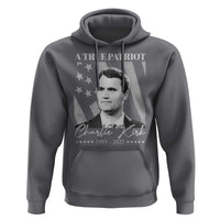 A True Patriot Charlie Kirk Hoodie Vintage American Flag - Wonder Print Shop
