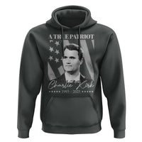 A True Patriot Charlie Kirk Hoodie Vintage American Flag - Wonder Print Shop