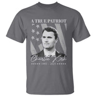 A True Patriot Charlie Kirk T Shirt Vintage American Flag - Wonder Print Shop