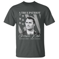A True Patriot Charlie Kirk T Shirt Vintage American Flag - Wonder Print Shop