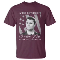 A True Patriot Charlie Kirk T Shirt Vintage American Flag - Wonder Print Shop