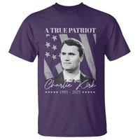 A True Patriot Charlie Kirk T Shirt Vintage American Flag - Wonder Print Shop