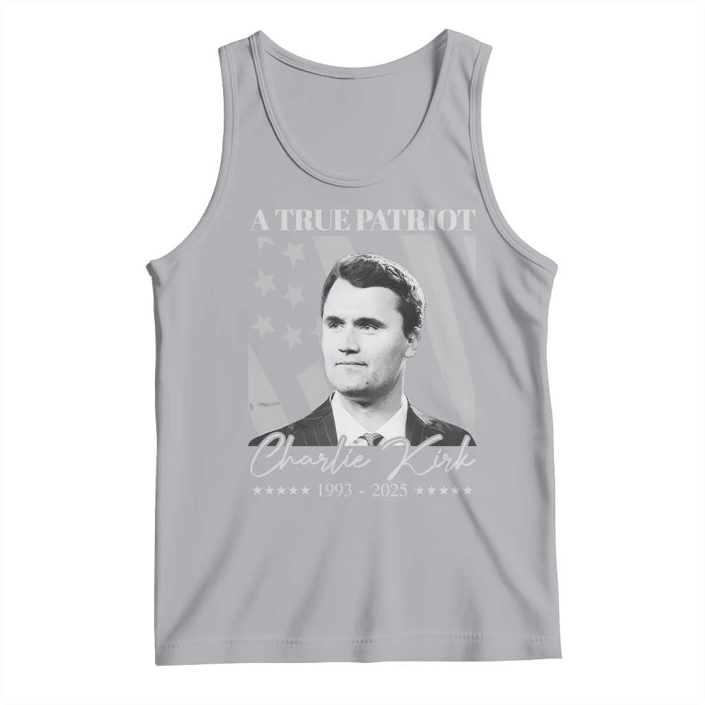 A True Patriot Charlie Kirk Tank Top Vintage American Flag - Wonder Print Shop