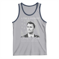 A True Patriot Charlie Kirk Tank Top Vintage American Flag - Wonder Print Shop