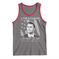 A True Patriot Charlie Kirk Tank Top Vintage American Flag - Wonder Print Shop