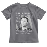 A True Patriot Charlie Kirk Toddler T Shirt Vintage American Flag - Wonder Print Shop