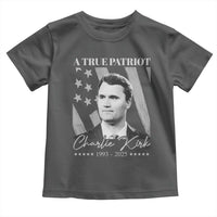 A True Patriot Charlie Kirk Toddler T Shirt Vintage American Flag - Wonder Print Shop