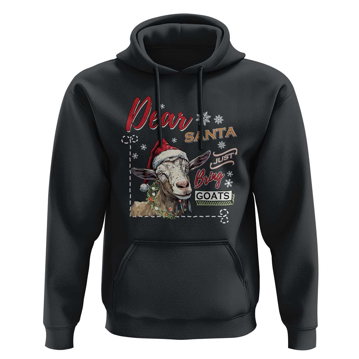 Funny Yule Hoodie Dear Santa Just Bring Goats Krampus