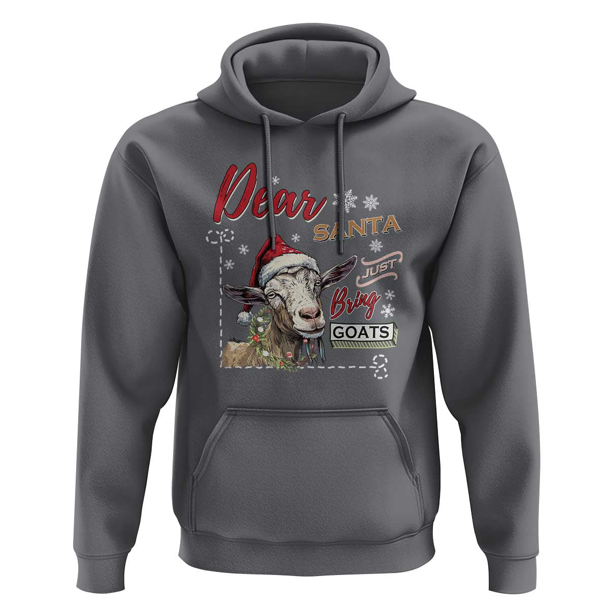 Funny Yule Hoodie Dear Santa Just Bring Goats Krampus