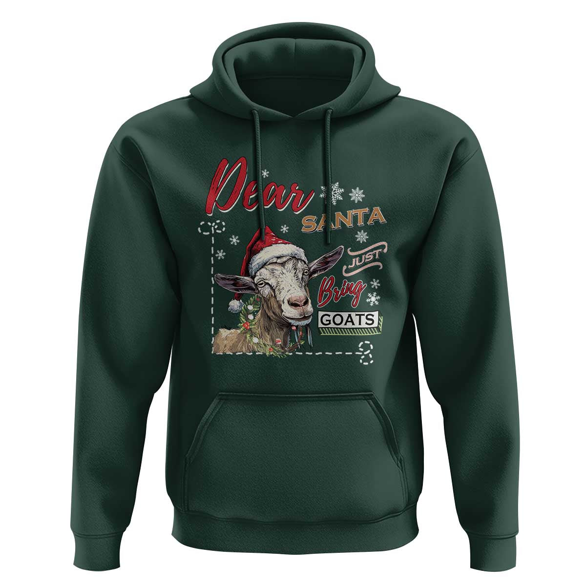 Funny Yule Hoodie Dear Santa Just Bring Goats Krampus