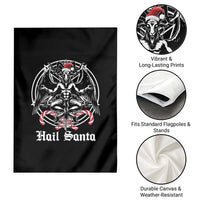 Hail Santa Gothic Christmas Garden Flag Baphomet Gothmas Pentagram - Wonder Print Shop