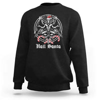 Hail Santa Gothic Christmas Sweatshirt Baphomet Gothmas Pentagram - Wonder Print Shop