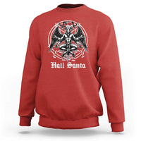 Hail Santa Gothic Christmas Sweatshirt Baphomet Gothmas Pentagram - Wonder Print Shop