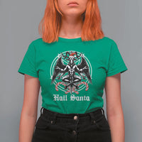 Hail Santa Gothic Christmas T Shirt For Women Baphomet Gothmas Pentagram - Wonder Print Shop