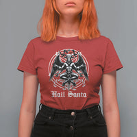 Hail Santa Gothic Christmas T Shirt For Women Baphomet Gothmas Pentagram - Wonder Print Shop