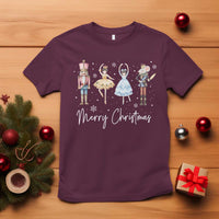 Merry Christmas Nutcracker Ballerina Mouseking T Shirt - Wonder Print Shop