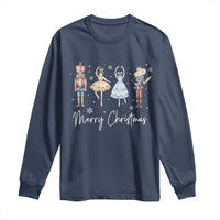 Merry Christmas Nutcracker Ballerina Mouseking Long Sleeve Shirt