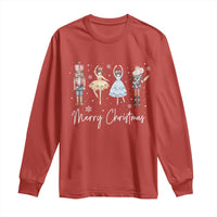 Merry Christmas Nutcracker Ballerina Mouseking Long Sleeve Shirt