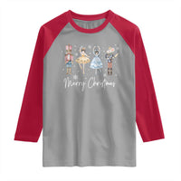Merry Christmas Nutcracker Ballerina Mouseking Raglan Shirt - Wonder Print Shop